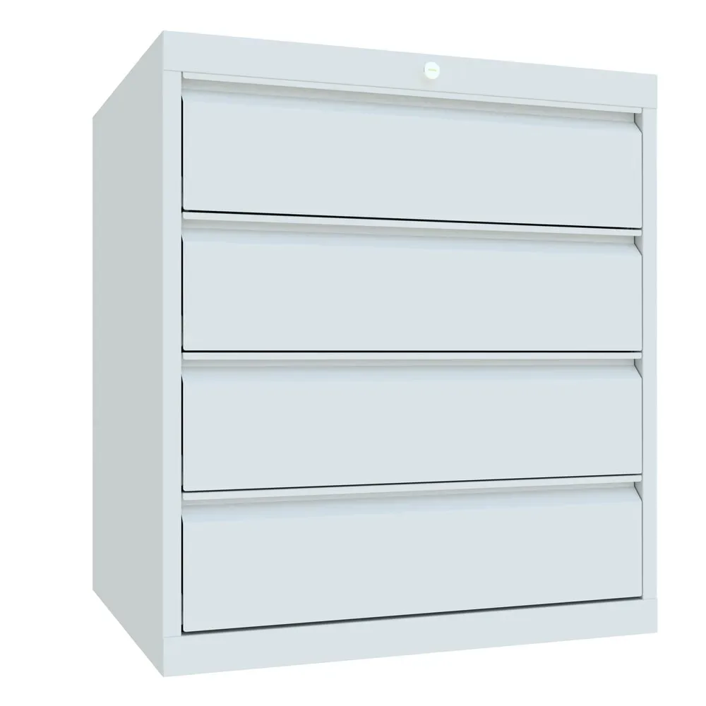 PAVOY Schubladenschrank, Höhe 800 mm, Schubladen 4x175 mm, Breite 715 mm, lichtgrau, lichtgrau