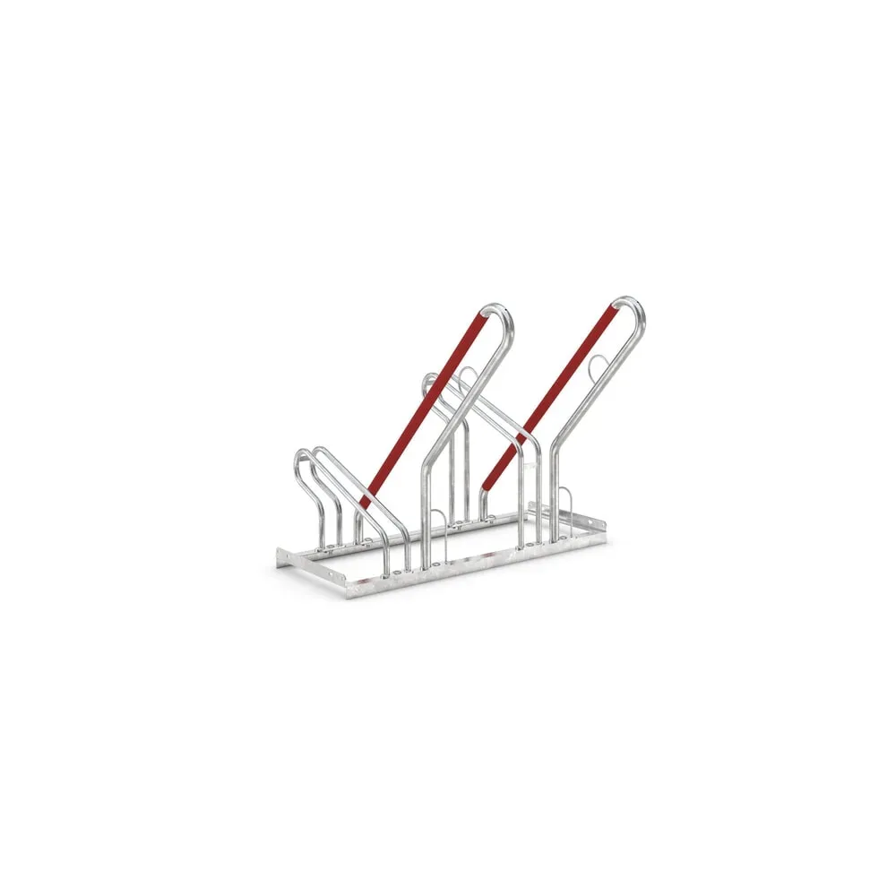 Anlehnparker WSM, 1-seitig, für Reifen bis B 55 mm, B 1000 x T 550 x H 854 mm, Stahl verzinkt, 2 Einstellplätze