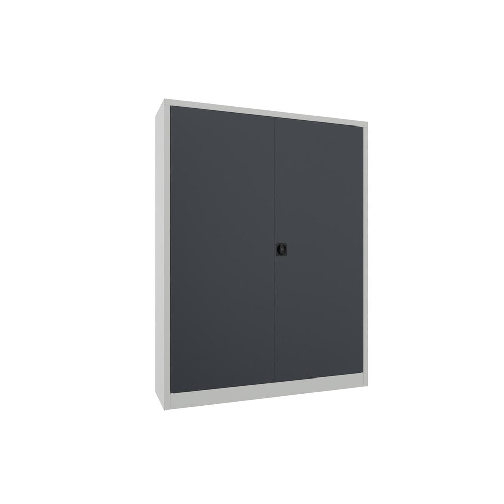 PAVOY Grossraum-Flügeltürschrank, 4 Fachböden, HxBxT 1.950 x 1.500 x 400 mm, anthrazitgrau, lichtgrau