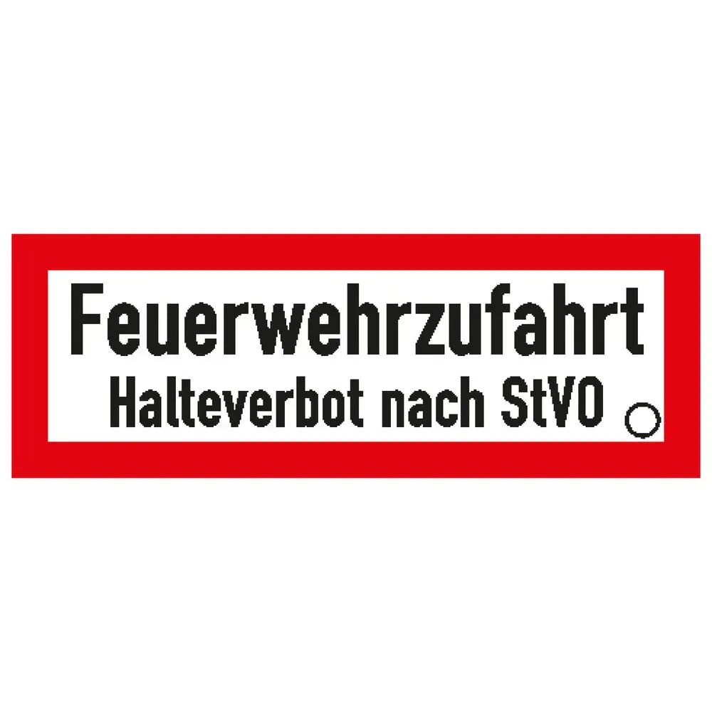 SafetyMarking 12.2651 Hinweisschild Feuerwehrzufahrt Haltverbot nach StVO Aluminium (B x H) 594 mm x 210 mm 1 St.