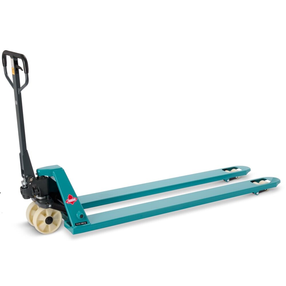 Handhubwagen Ameise® PTM 2.0, Tragfähigkeit 2.000 kg, Gabellänge 1.800 mm, Nylon, Tandemrollen