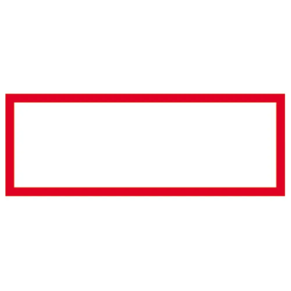 SafetyMarking® Brandschutzschild ? Text nach Wahl, max. 20 Zeichen, HxB 105 x 297 mm, Alu