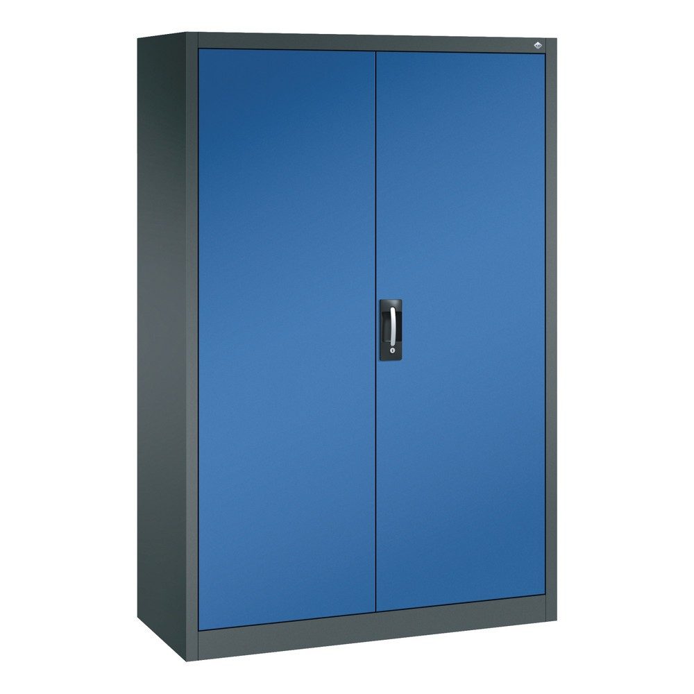 C+P Werkzeugschrank, Schubladen 4x86 + 4x174 mm, 6 Böden, Breite 1.200 mm, anthrazitgrau, enzianblau