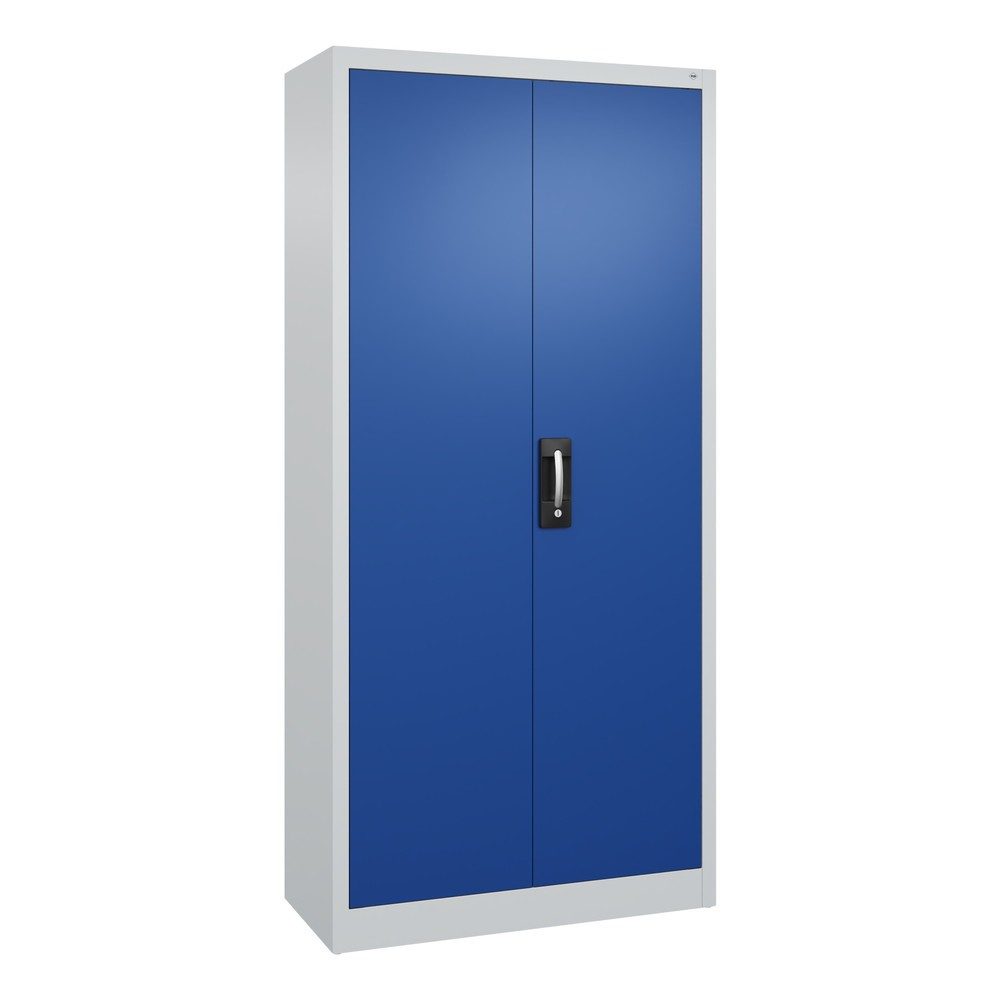 Werkstatt-Flügeltürschrank, HxBxT 1950 x 930 x 400 mm, lichtgrau / enzianblau C+P