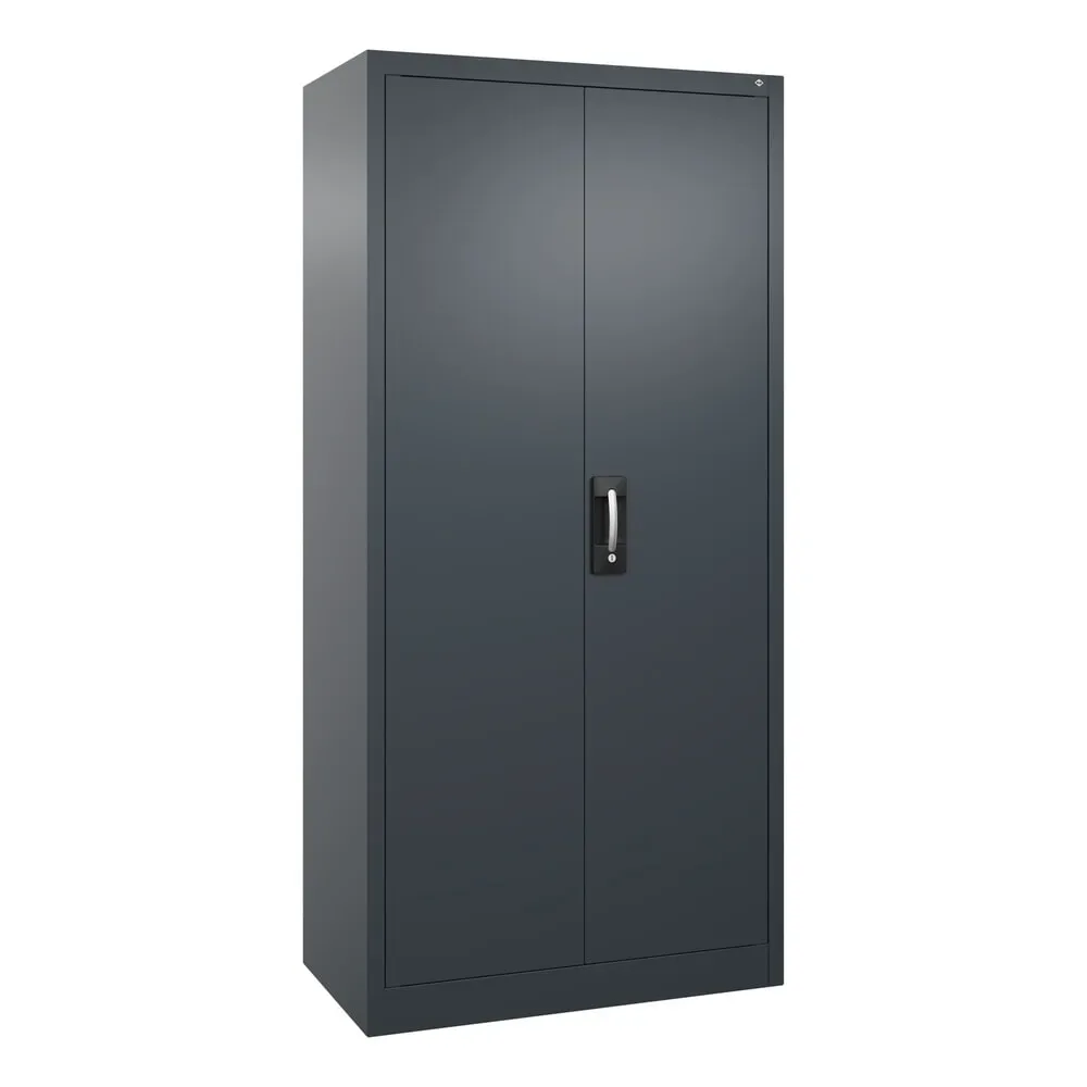 C+P Werkstatt-Flügeltürschrank mit 4 Fachböden, HxBxT 1.950 x 930 x 500 mm, anthrazitgrau, schwarzgrau