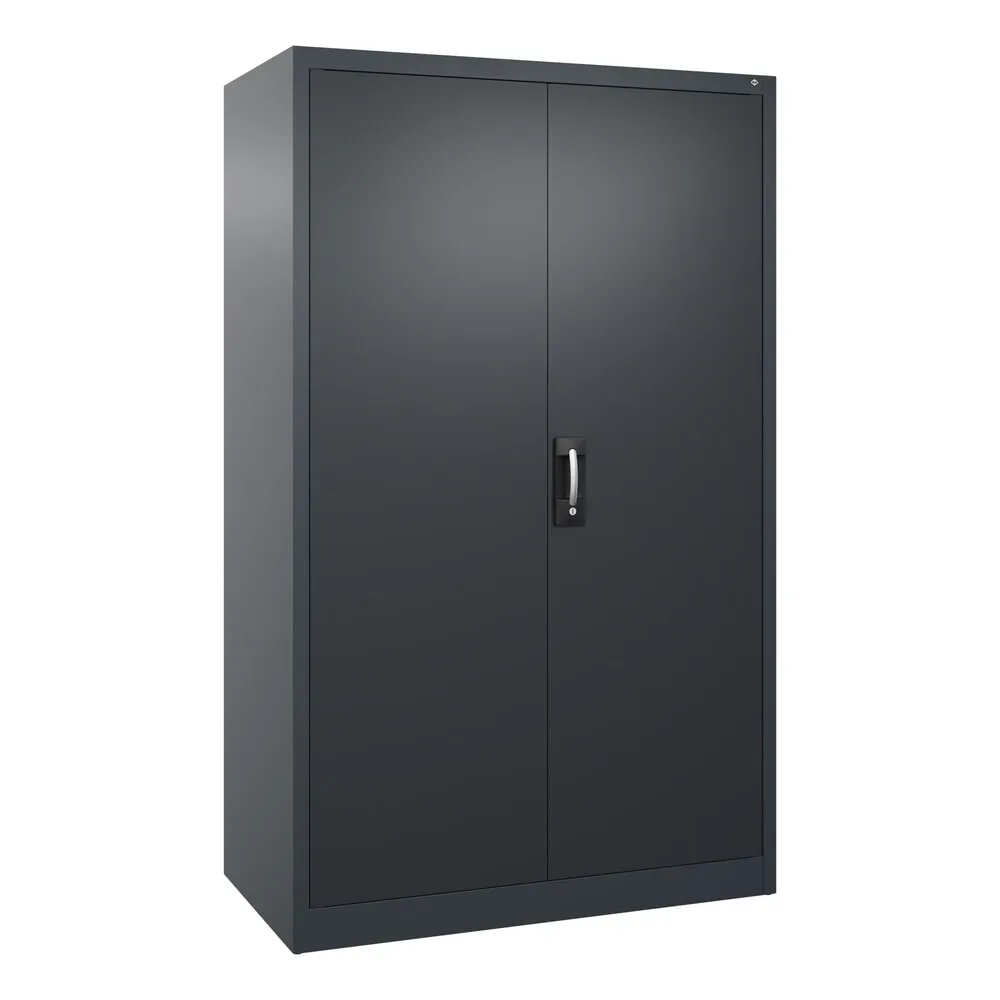 C+P Werkstatt-Flügeltürschrank mit 4 Fachböden, HxBxT 1.950 x 1.200 x 600 mm, anthrazitgrau, schwarzgrau