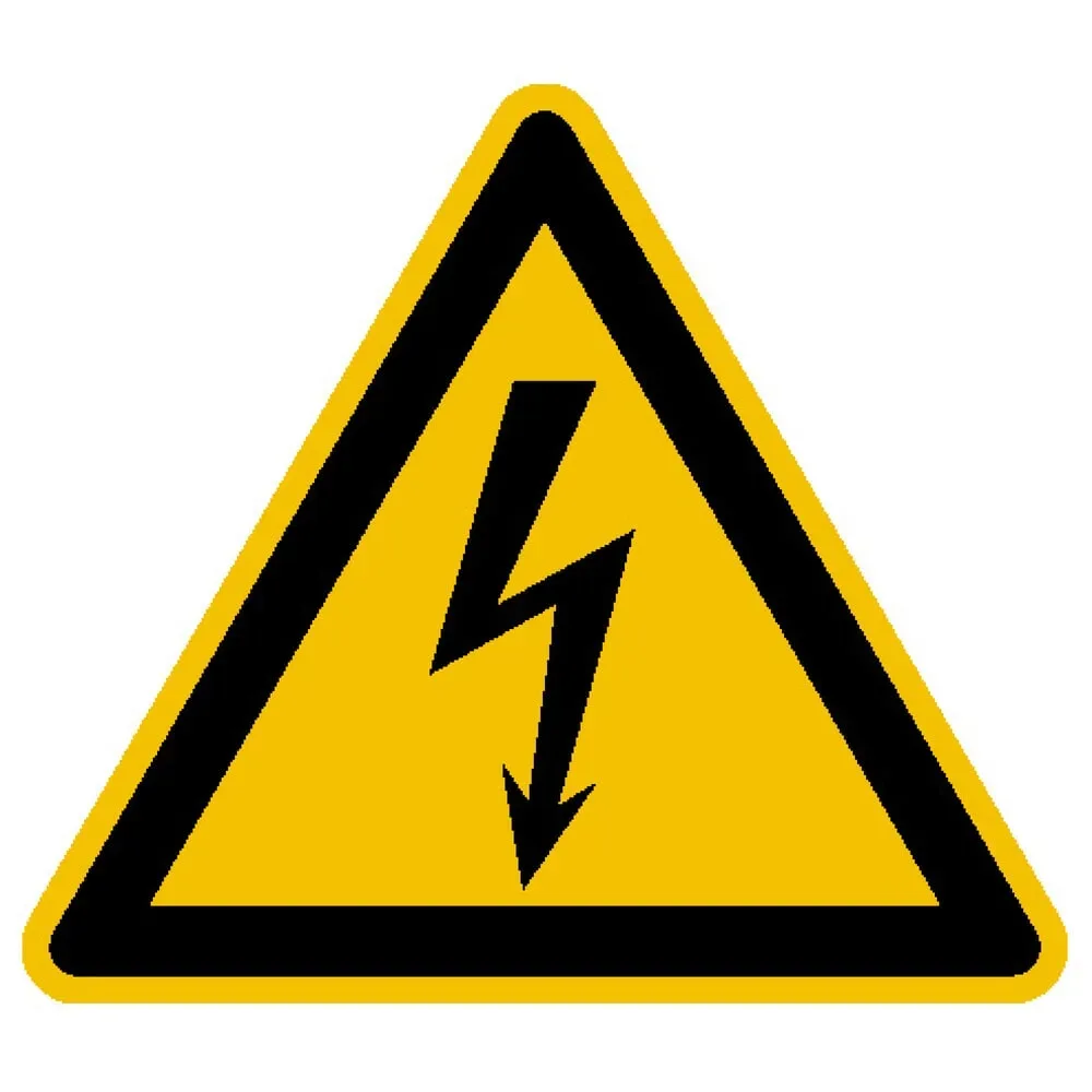 SafetyMarking® Warnung vor elektischer Spannung, Seitenlänge 50 mm, Folie Rolle