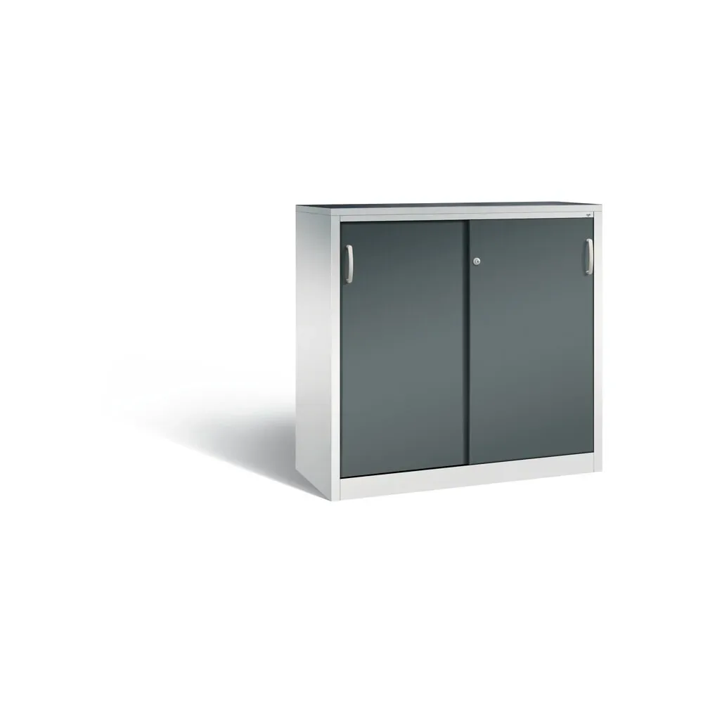 C+P Werkstatt-Beistellschrank mit 2 Fachböden, HxBxT 1.200 x 1.200 x 500 mm, lichtgrau, anthrazitgrau