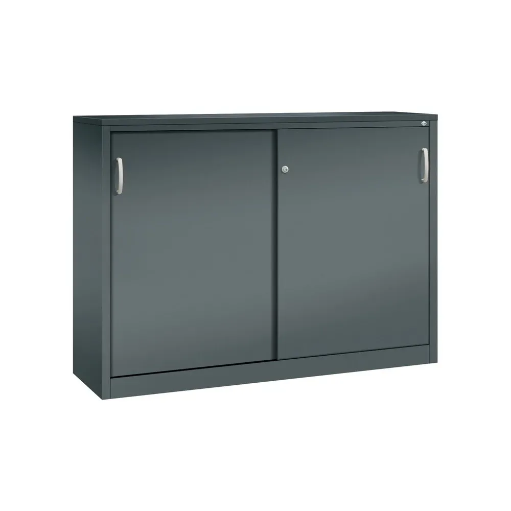 C+P Werkstatt-Beistellschrank mit 4 Fachböden, HxBxT 1.200 x 1.600 x 400 mm, Trennwand, anthrazitgrau, anthrazitgrau