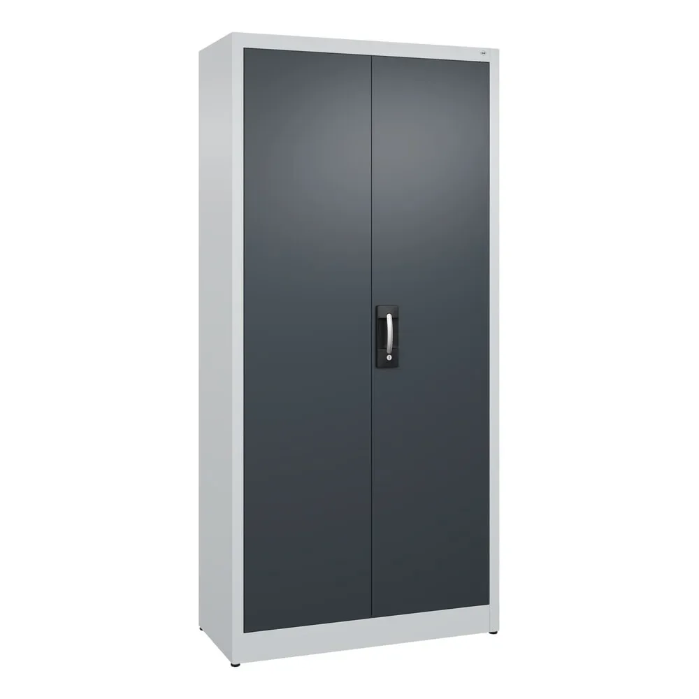 C+P Flügeltürenschrank, 5 OH, HxBxT 1.950 x 930 x 400 mm, lichtgrau, anthrazitgrau