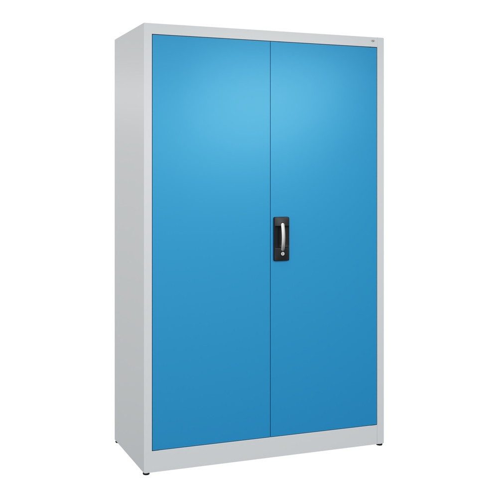 C+P Flügeltürenschrank, 5 OH, HxBxT 1.950 x 1.200 x 500 mm, lichtgrau, lichtblau