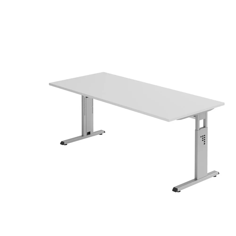 Hammerbacher Rechtecktisch VOS19/5 Grau 1.800 x 800 x 850 x 650 - 850 mm