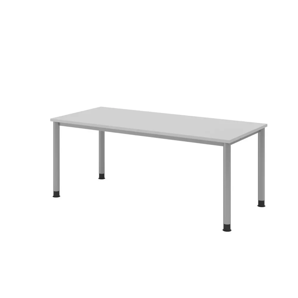 Schreibtisch Office Grau Holz 180 cm Höhenverstellbar (manuell) - Material: Holzwerkstoff - Schreibtisch