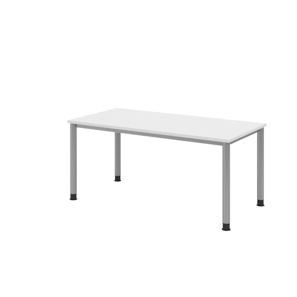 Hammerbacher vierbeiniger Tisch Weiß höhenverstellbar 1.600 x 800 mm
