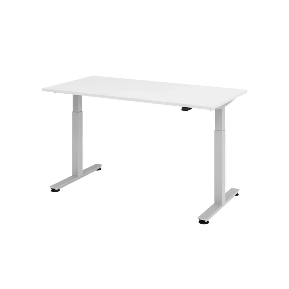 APOLLO B&uuml;rotisch ONE 160x80cm VXMST16/W/S weiss/silber, elektrisch