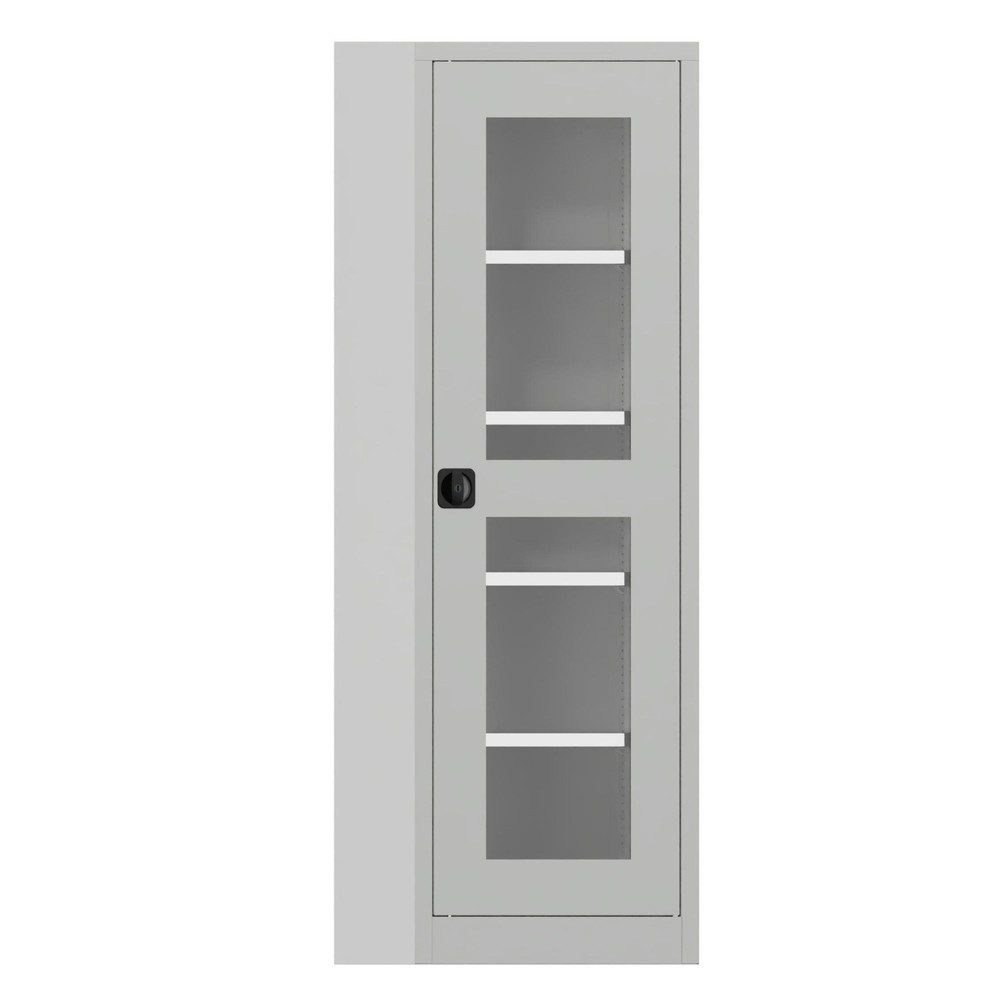 PAVOY Flügeltürschrank mit Sichtfenstern, HxBxT 1.950 x 640 x 500 mm, reinweiss, reinweiss