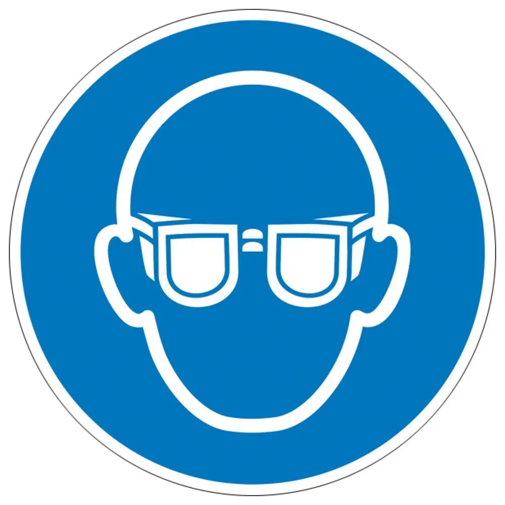 Gebotsschild Augenschutz benutzen, Hygiene und Abstand Aluminium (Ø) 200 mm ISO 7010 1 St.