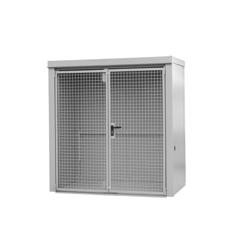 Bauer® Gasflaschen-Container GFC-B, feuerbeständig, für max. 28 Flaschen, mausgrau
