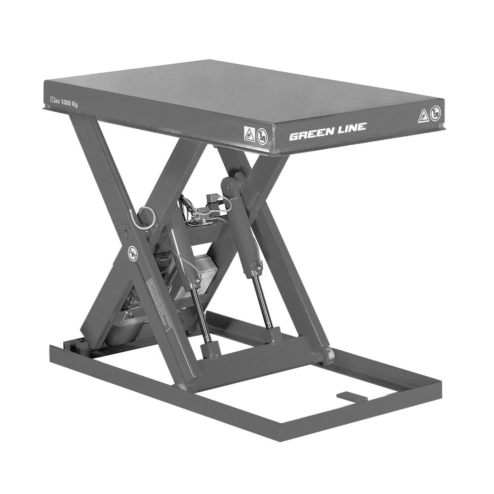 Scheren-Hubtisch GREEN-LINE, TK 1.500 kg, Plattform à 1.500 x 800 mm