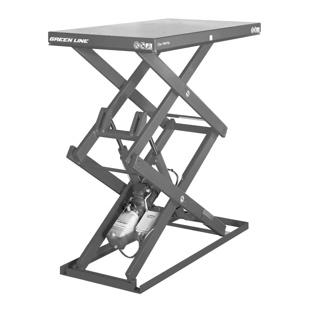 Doppelscheren-Hubtisch GREEN-LINE, TK 500 kg, Plattform à 1.300 x 800 mm