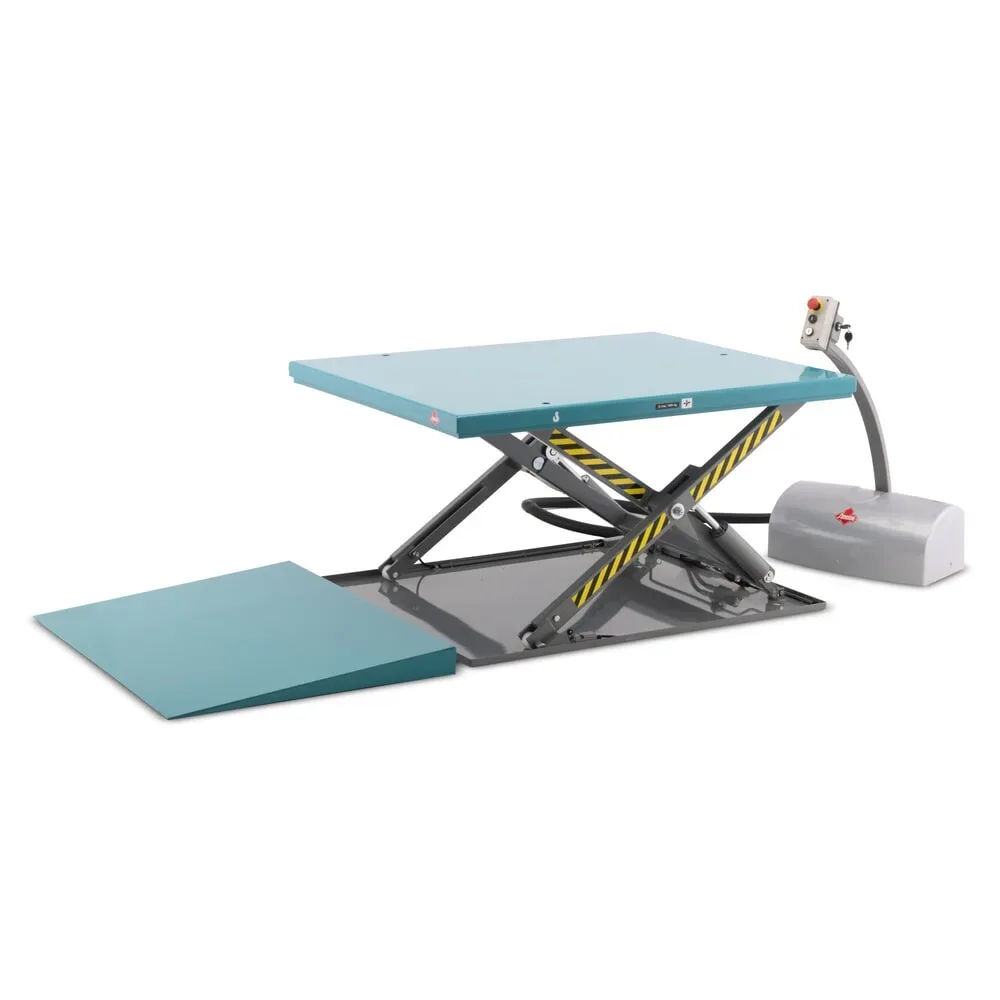 Flach-Scheren-Hubtisch Ameise® SLT 1.0, geschlossen, elektrisch, Tragkraft 1.000 kg, Plattform à 1.450 x 1.140 mm