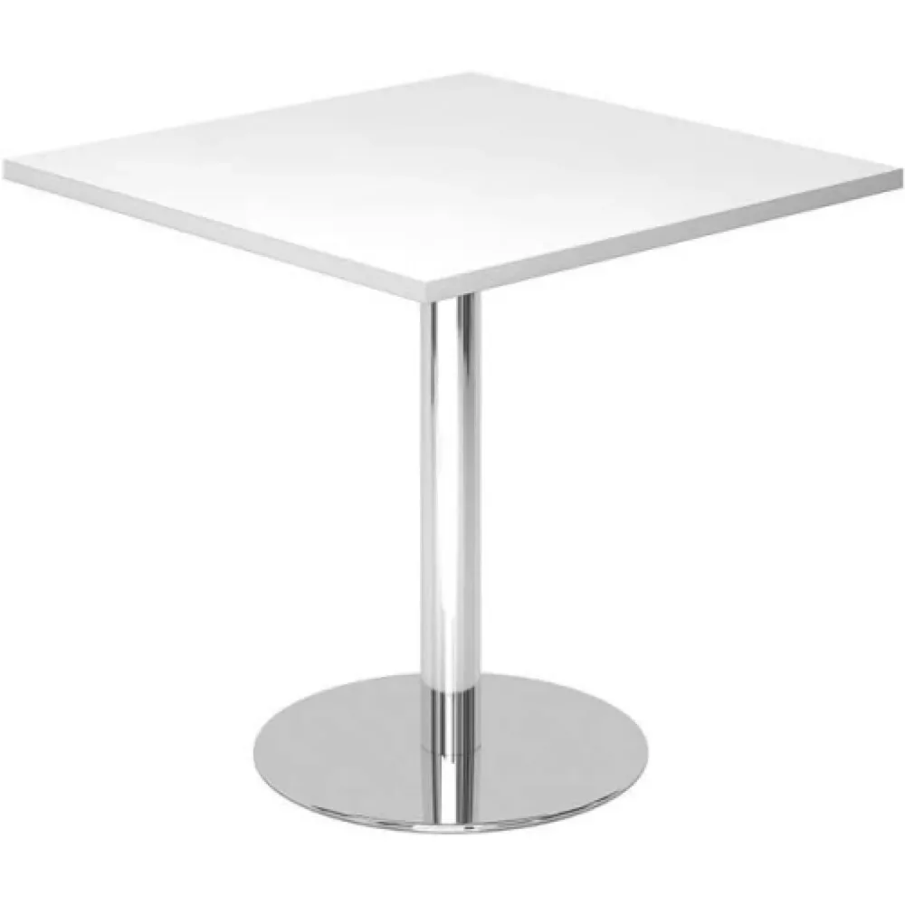Besprechungstisch Office Weiss Holz 80 cm - Farbe: weiss Dekor - Material: Holzwerkstoff - Besprechungstisch