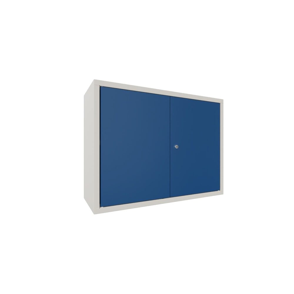 PAVOY Hängeschrank, HxBxT 600 x 800 x 300 mm, enzianblau, reinweiss