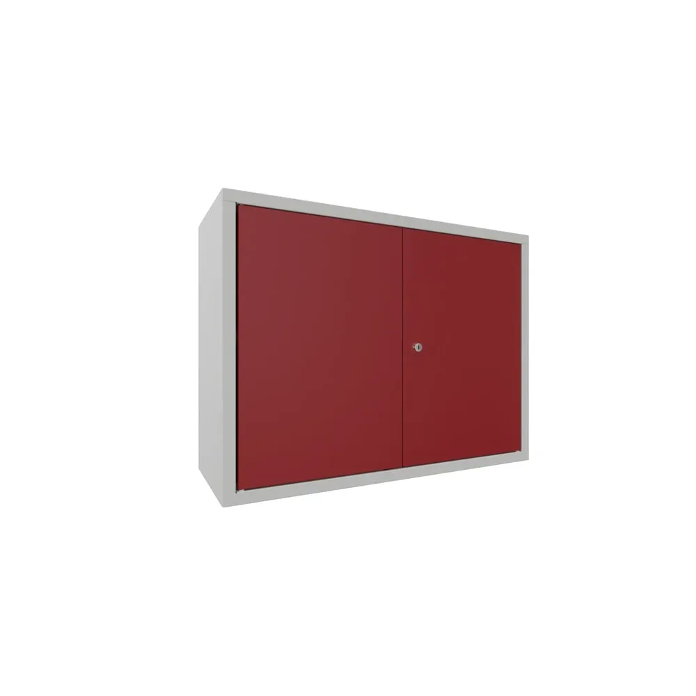 PAVOY Hängeschrank, HxBxT 600 x 800 x 300 mm, rubinrot, lichtgrau