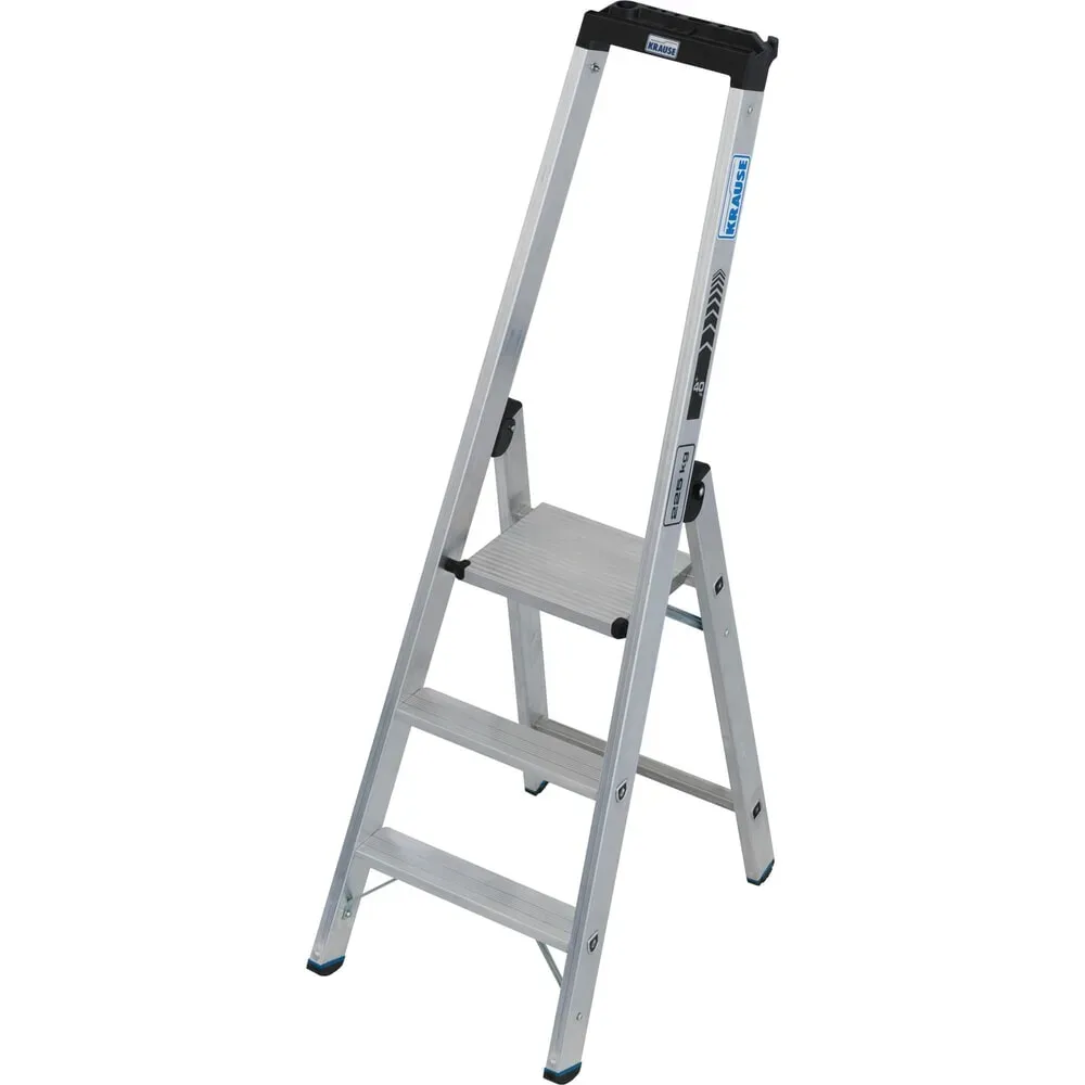 Schwerlast-Stehleiter, einseitig begehbar, bis 225 kg, 3 Stufen inkl. Plattform KRAUSE