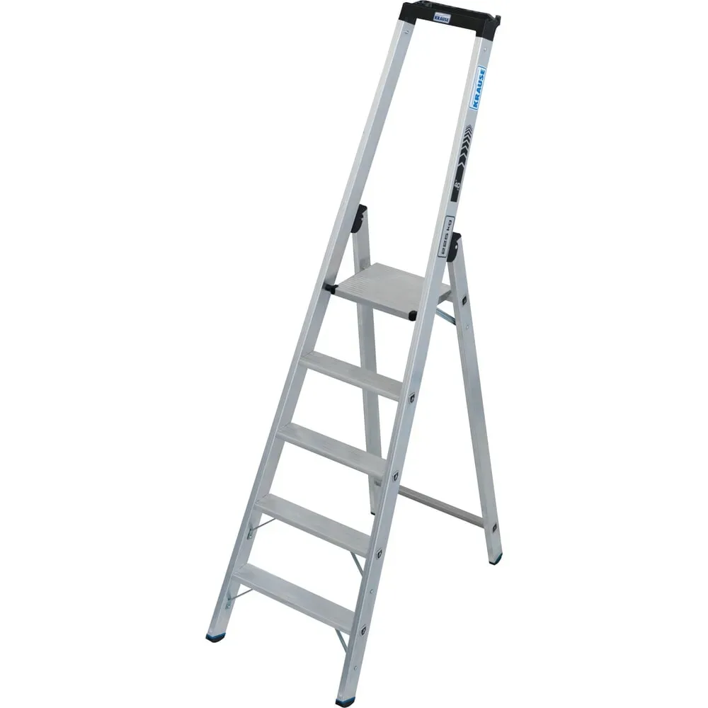 Schwerlast-Stehleiter, einseitig begehbar, bis 225 kg, 5 Stufen inkl. Plattform KRAUSE