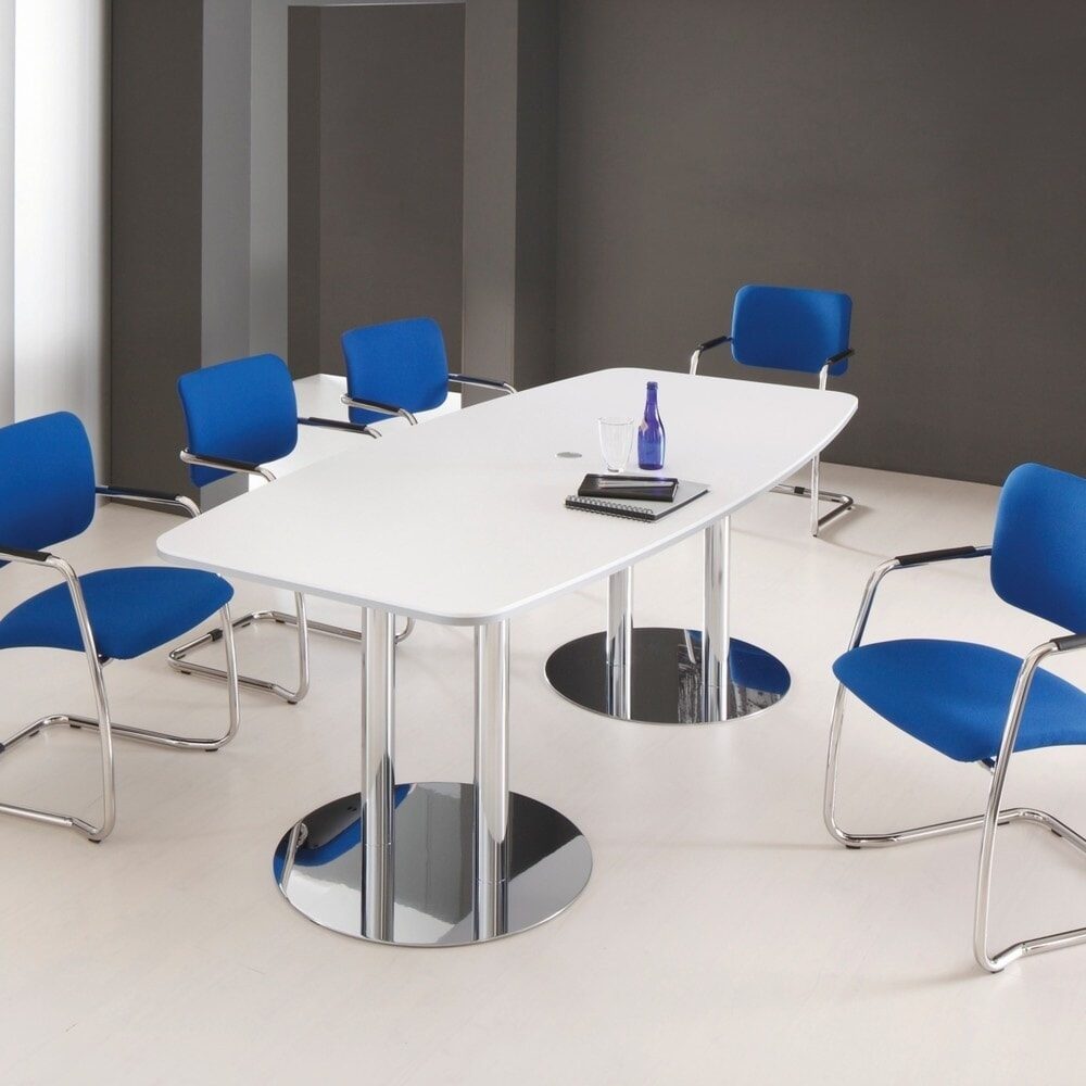 Konferenztisch Meeting, BxT 2.200 x 1.050 mm, weiss