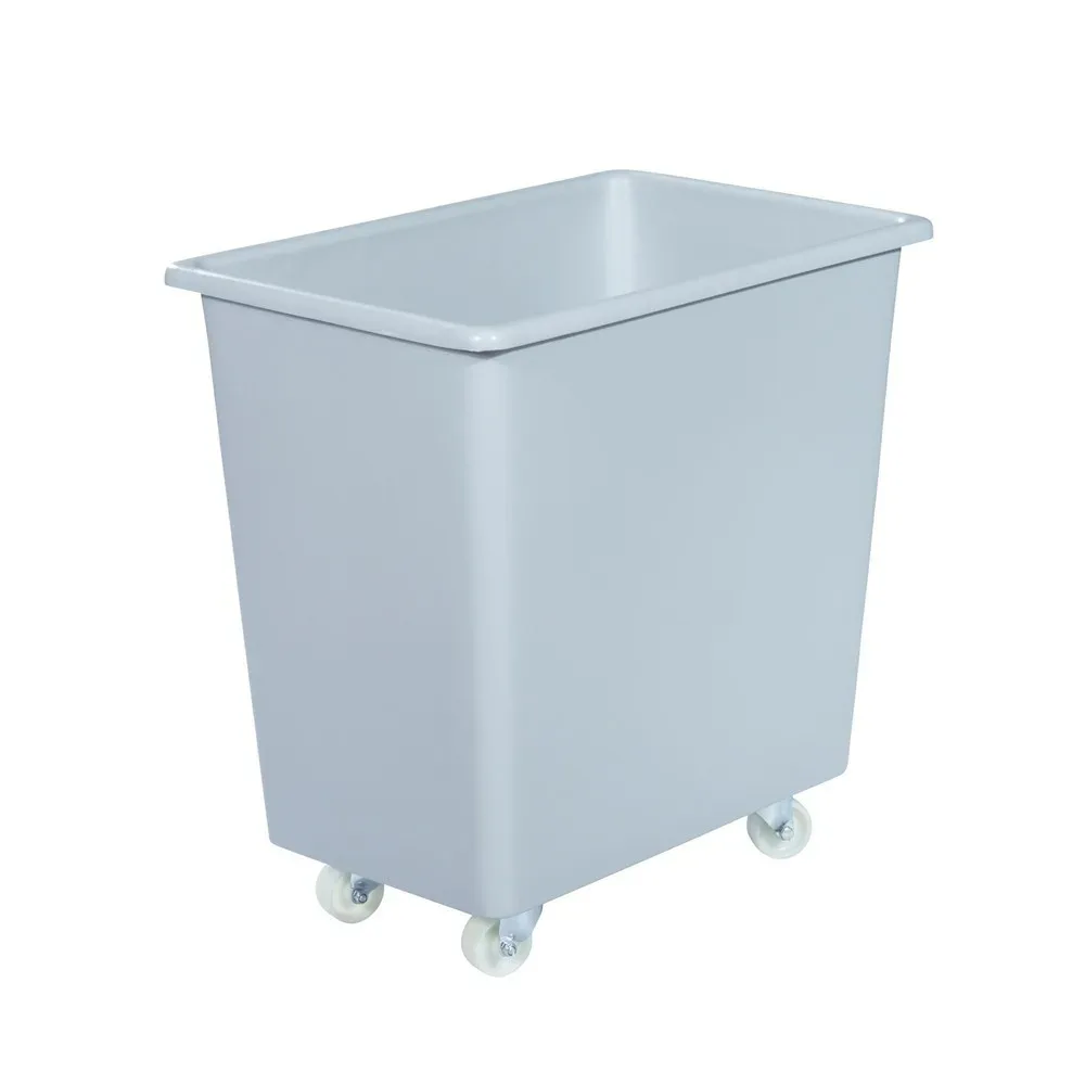 Rechteckbehälter, Kunststoff, fahrbar, 135 l, grau