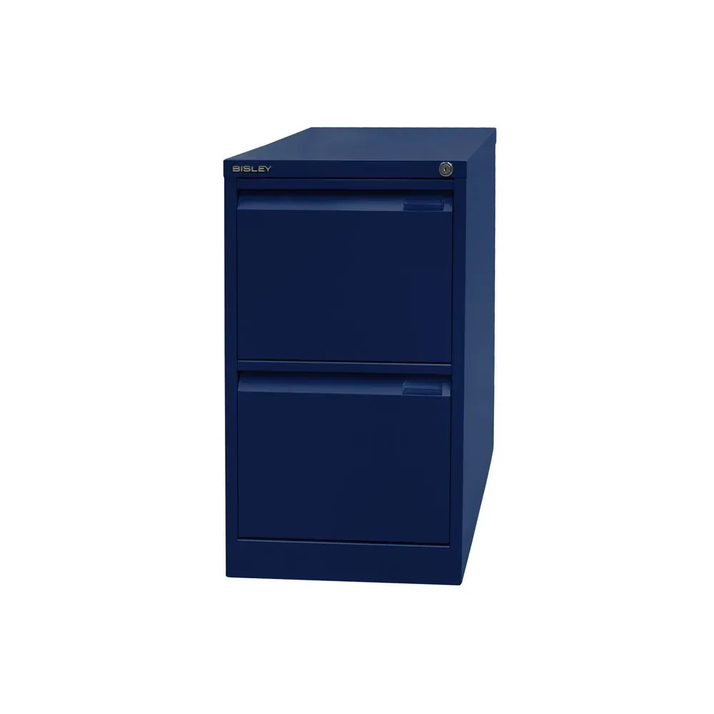 BISLEY Hängeregistraturschank, 1-bahnig, 2 Schubladen, blau