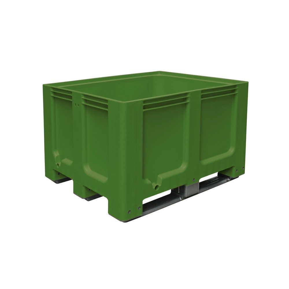Grossbehälter aus Polyethylen, 610 Liter, mit Kufen, grün