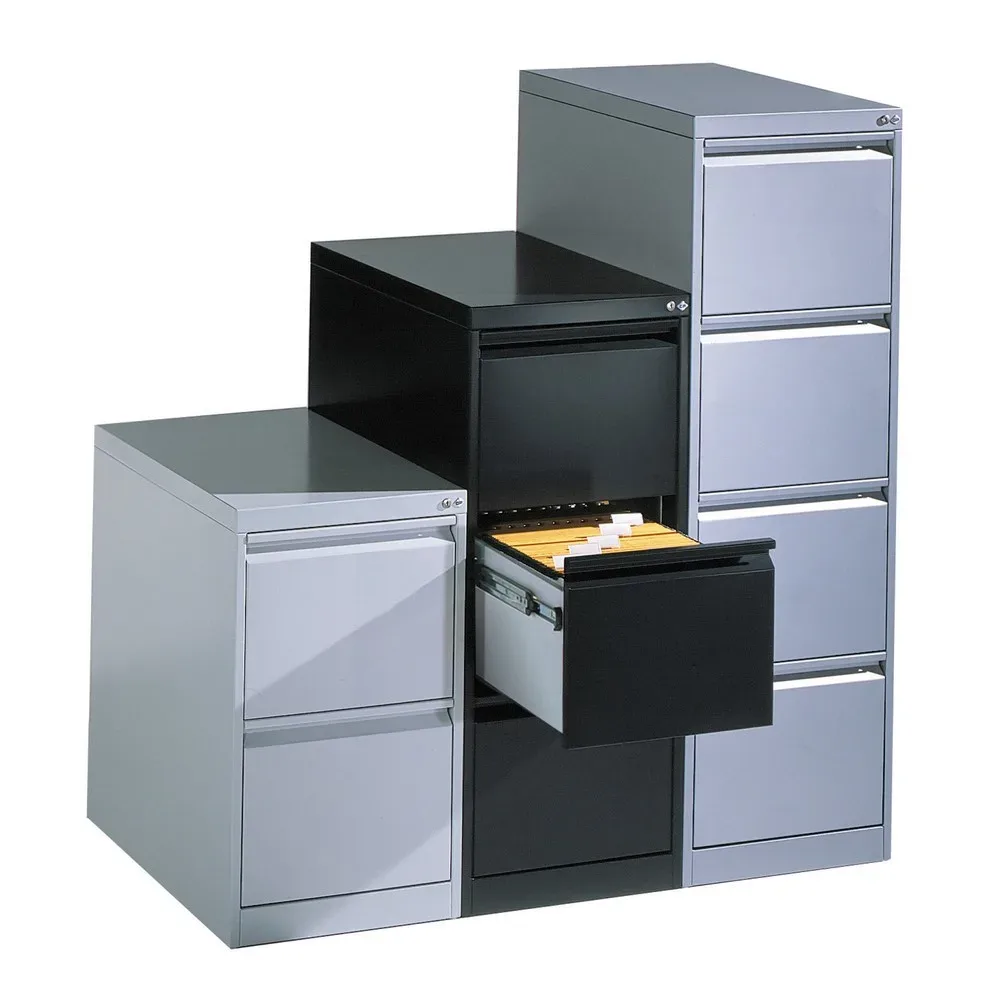 Hängeregistraturschrank ACURADO, 1-bahnig, 4 Schübe, lichtgrau C+P