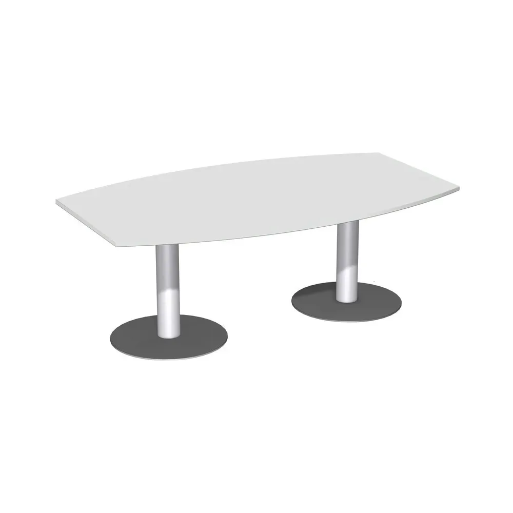 Konferenztisch, B 2000 mm, lichtgrau