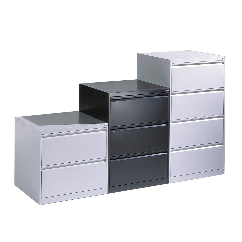 C+P Kartei- und Hängeregistraturschrank, 2-bahnig, 4 Schubladen, anthrazit