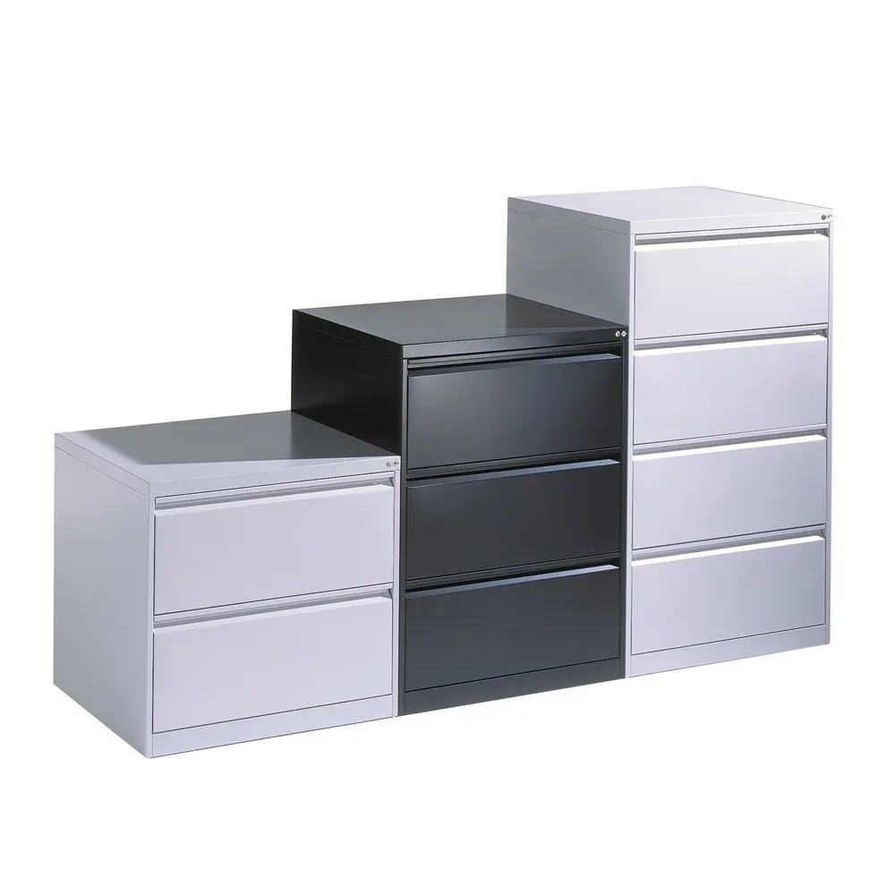 Hängeregistraturschrank ACURADO, 2-bahnig, 3 Schübe, lichtgrau C+P