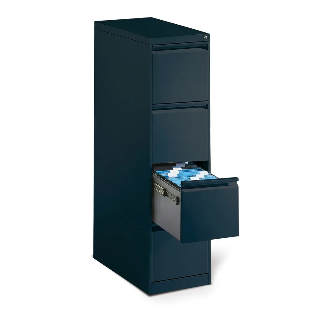 C+P Karteikartenschrank Office, DIN A4 quer, 1-bahnig, 4 Schubladen, lichtgrau