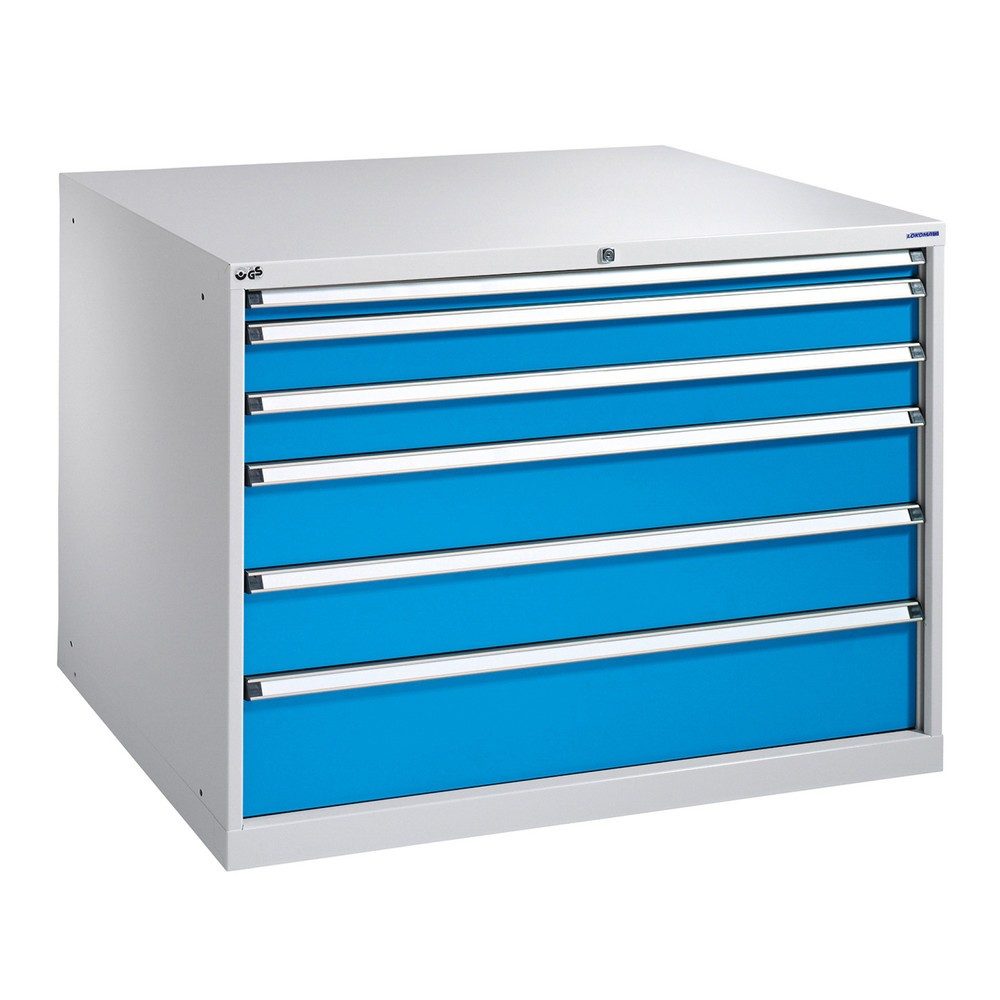 PAVOY Schubladenschrank, Höhe 1.000 mm, Schubladen 1x100 + 4x200 mm, Breite 715 mm, reinweiss, reinweiss