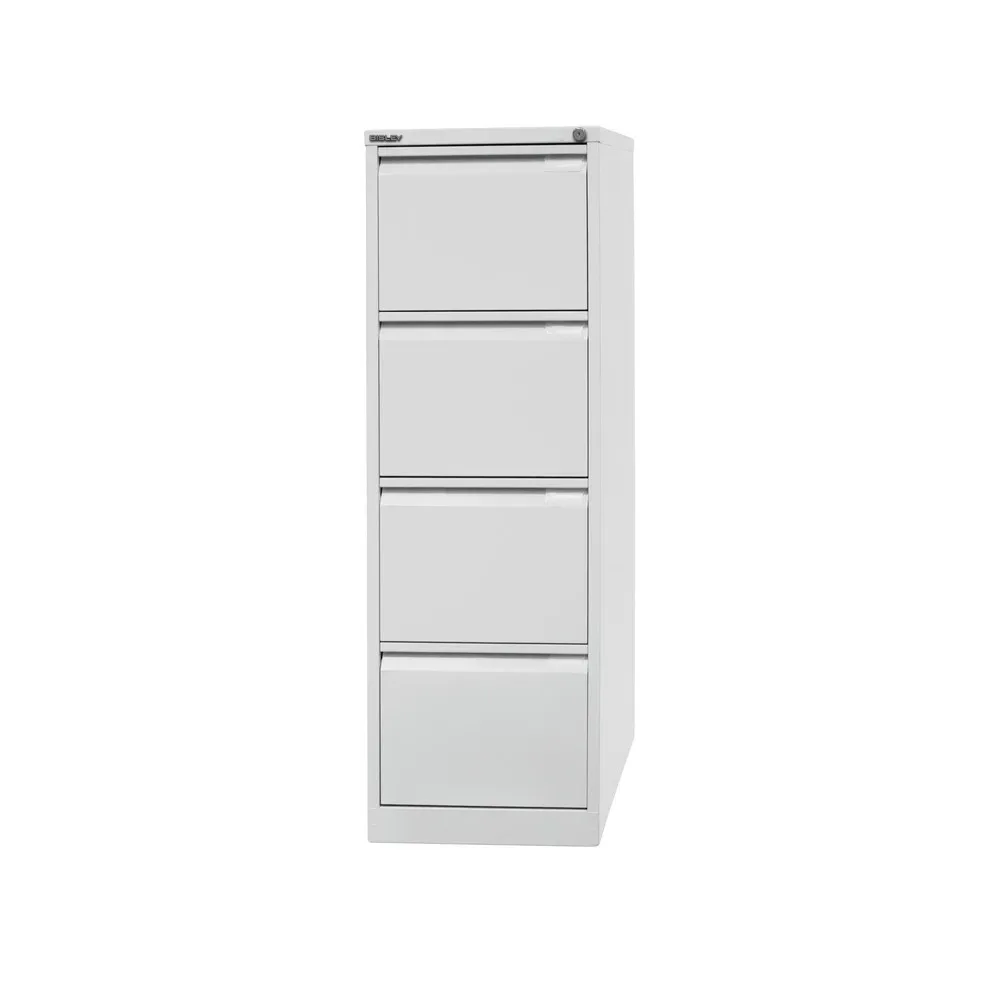 BISLEY Hängeregistraturschank, 1-bahnig, 4 Schubladen, grau