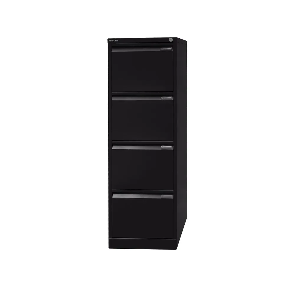 BISLEY Hängeregistraturschank, 1-bahnig, 4 Schubladen, schwarz