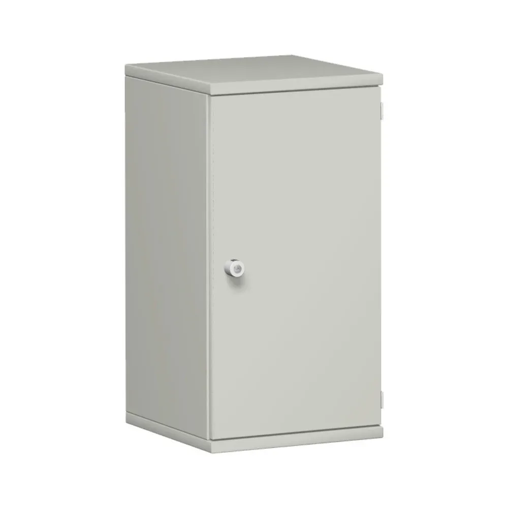 Geramöbel Büroschrank Profi, 2 OH, Breite 400 mm, Tür rechts, lichtgrau
