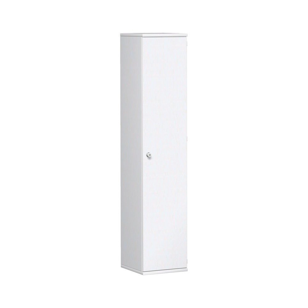 Geramöbel Büroschrank Profi, 5 OH, Breite 400 mm, Tür rechts, weiss