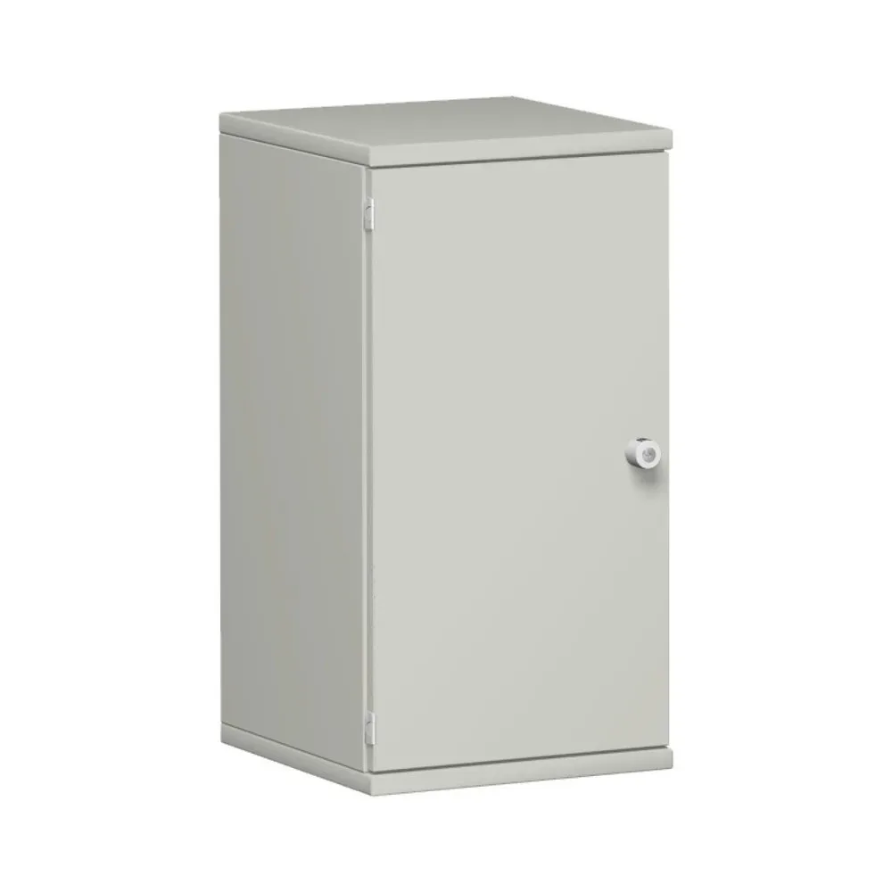 Geramöbel Büroschrank Profi, 2 OH, Breite 400 mm, Tür links, lichtgrau