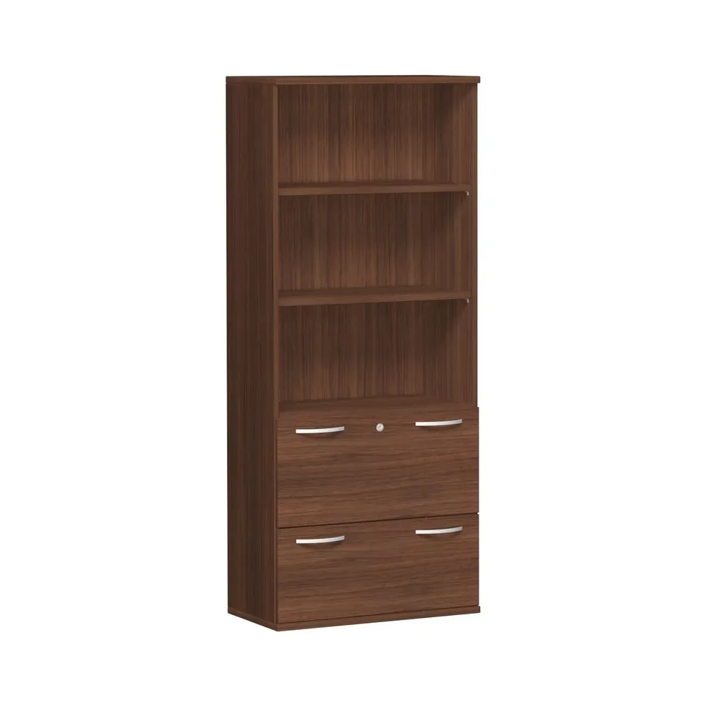 Geramöbel Modulschrank Profi mit Hängeregistratur, 5 OH, Nussbaum