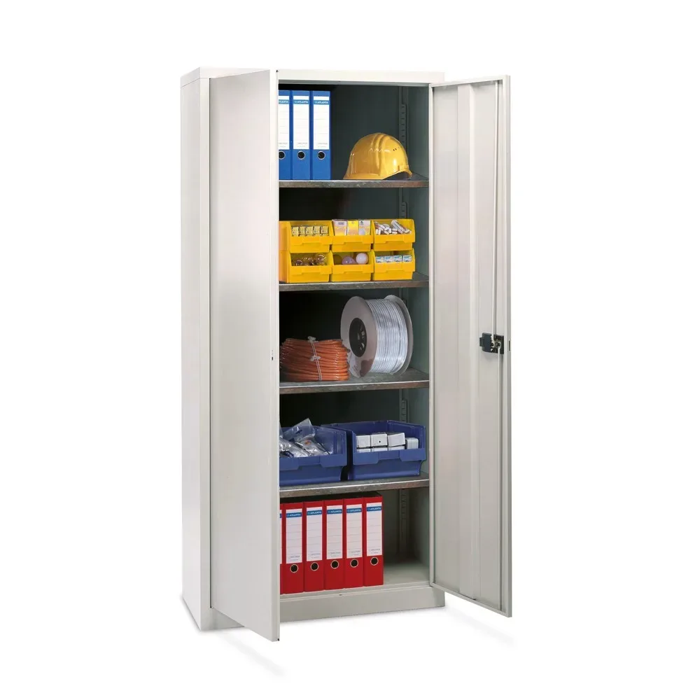 Bisley Flügeltürenschrank Universal Lichtgrau 914 x 400 x 1.806 mm