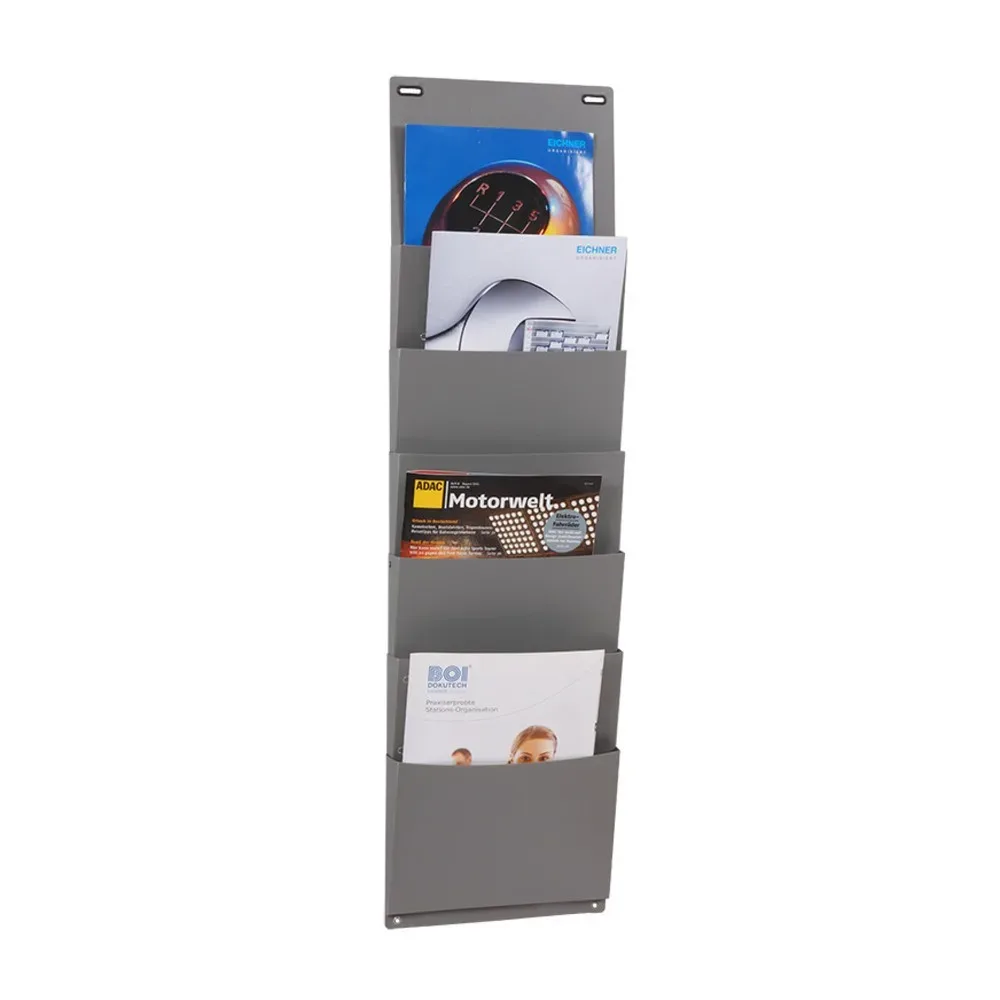 Planboard, Polypropylen, HxB 900 x 250 mm, mit 6 Fächern, grau EICHNER