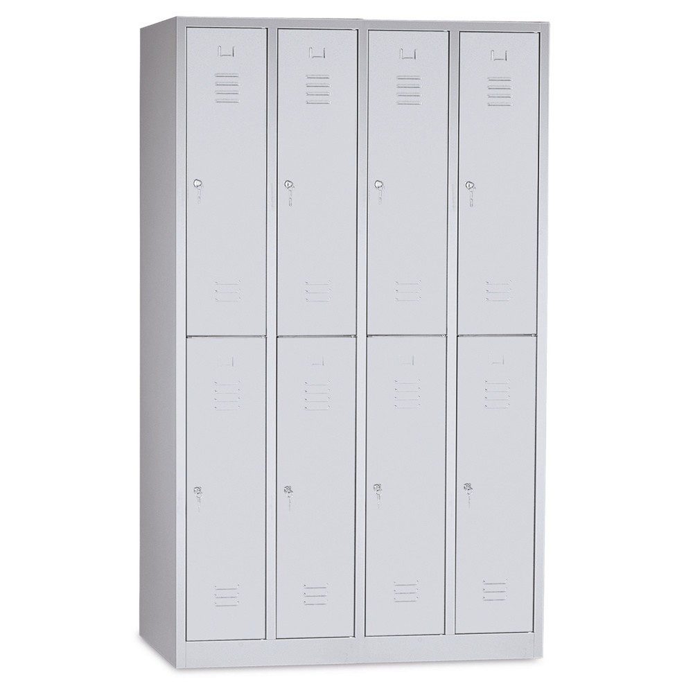 HEMMDAL Kleiderspind mit 2-stöckigen Abteilen, 8 Fächer, HxBxT 1.940 x 1.200 x 500 mm