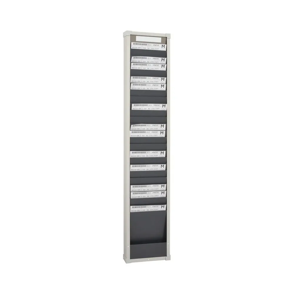 Karten-Sortiertafeln Eichner 9219 Serie, 1 ? bis 3-reihig lieferbar, 1-spaltig, H 1350 x B 260 mm
